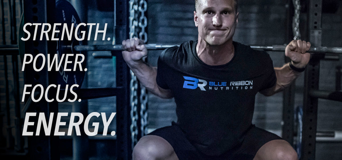 Blue Ribbon pre workout supplement increases strength, power, focus, energy. Best tasting