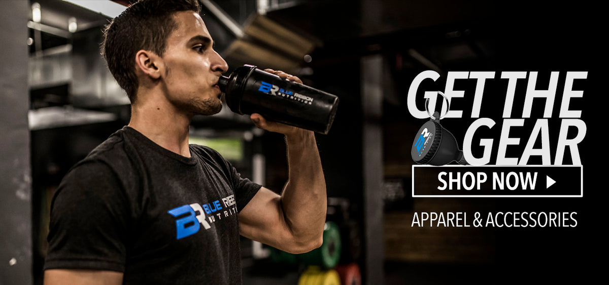 Shaker bottle. Shirt. Apparel and supplement accessories. Funnel. 