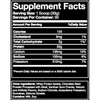 Blue Ribbon Chocolate whey protein isolate supplement facts panel