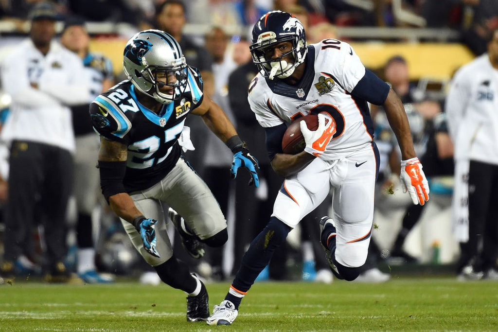 Robert McClain. Emmanuel Sanders. NFL. Superbowl. Denver Broncos. Carolina Panthers. Cam Newton. Peyton Manning.