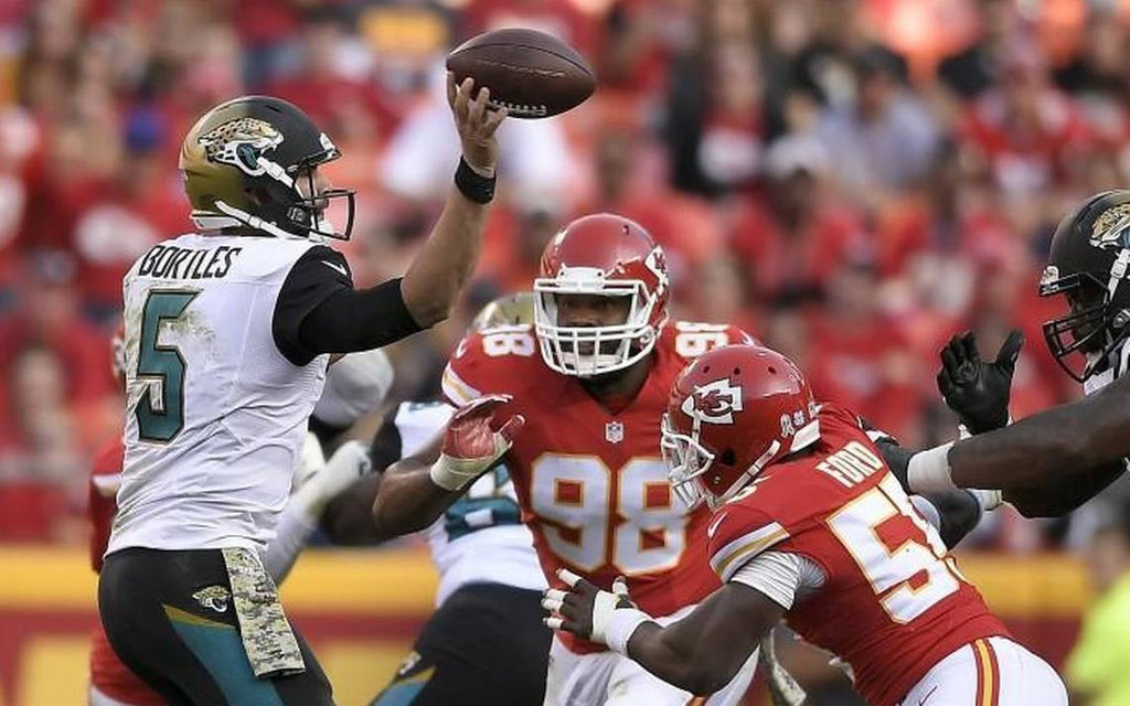 Blake Bortles. Kendall Reyes. Jacksonville Jaguars. Kansas City Chiefs.