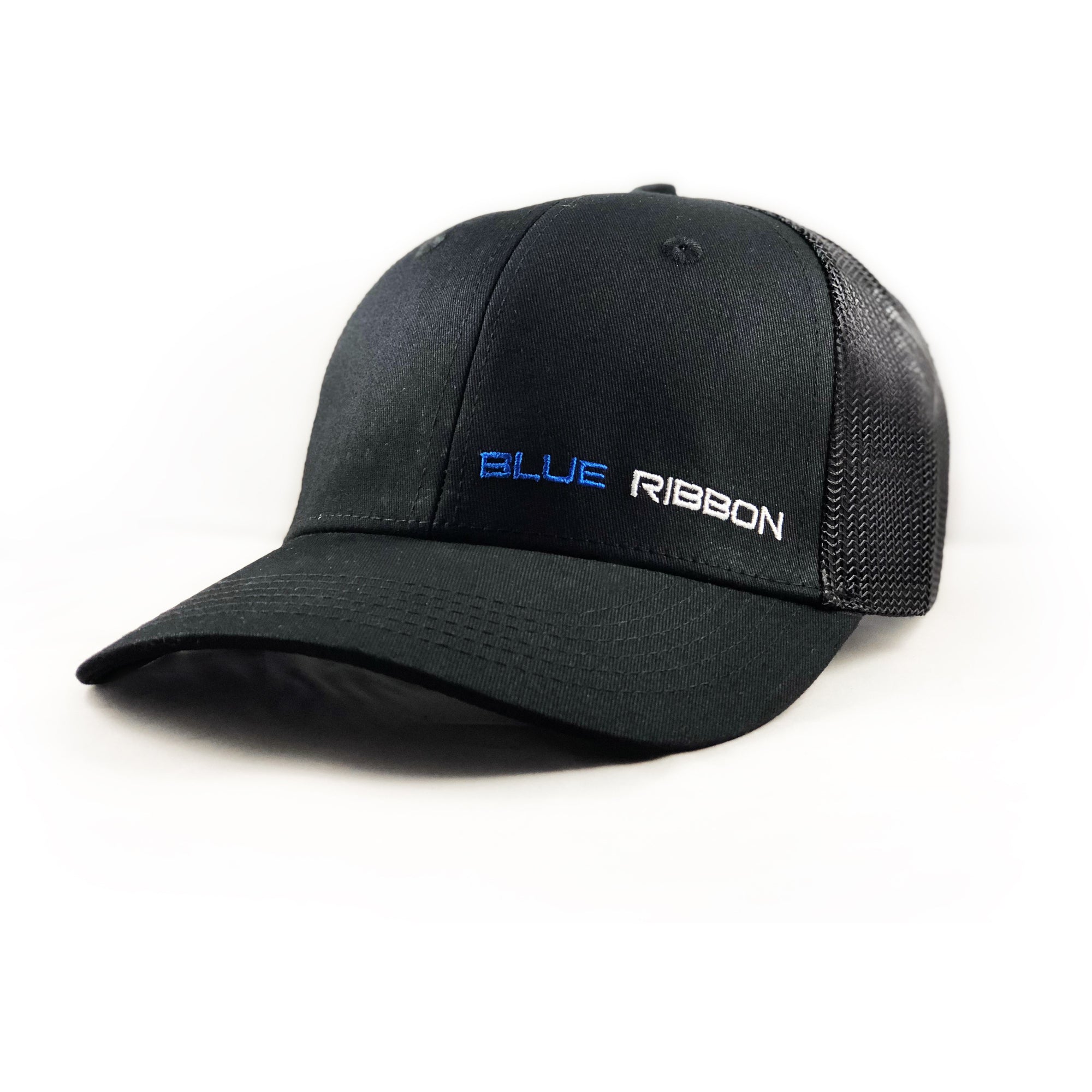 snapback trucker hat mesh blue ribbon nutrition